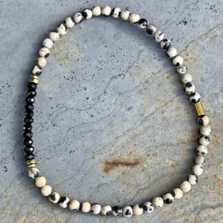Bracelet en jaspe dalmatien-5