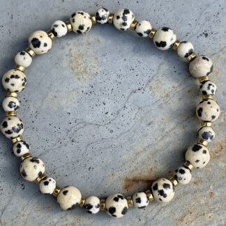 Bracelet en jaspe dalmatien-7