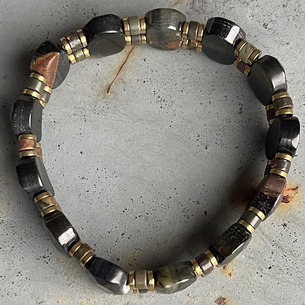 Bracelet ISPAHU en oeil de tigre foncé-3