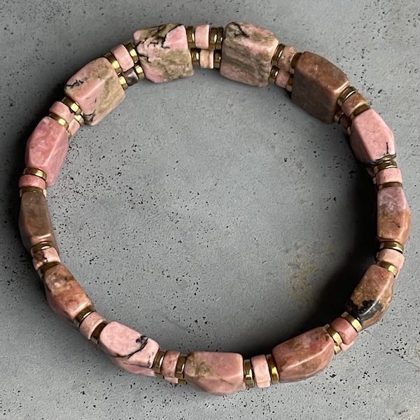 Bracelet ISPAHU en rhodonite rose-1
