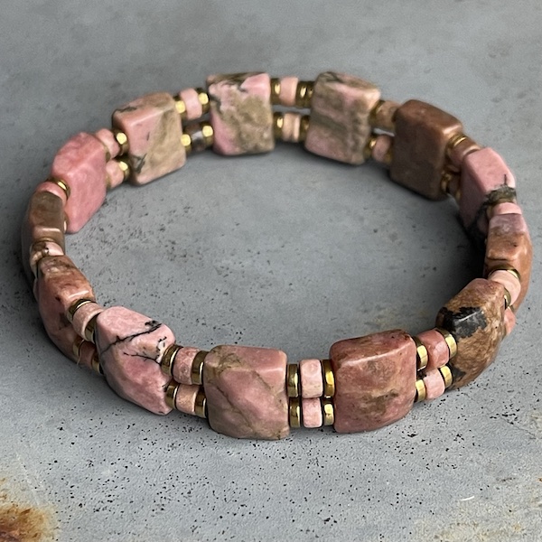 Bracelet ISPAHU en rhodonite rose