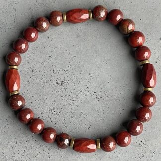 Bracelet en jaspe arc en ciel-4