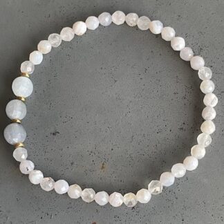 Bracelet en agate dentelle bleue-5