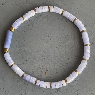 Bracelet en agate dentelle bleue-6