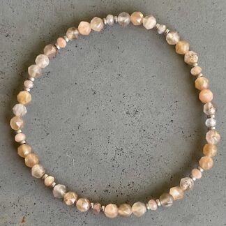 Bracelet en pierre de lune multicolore-7