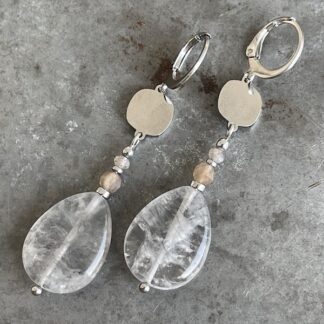 Boucles d'oreilles OWI 811 en pierre de lune multicolore-1