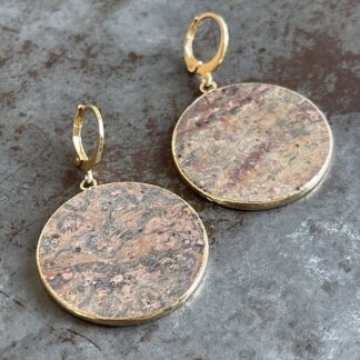 Boucles d'oreilles OWI 842 en jaspe léopard