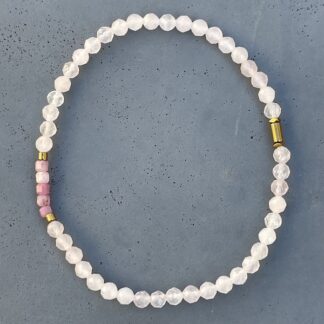 Bracelet en quartz rose-5