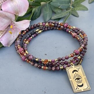 Sautoir NAPYUKA 93 cm en rubis