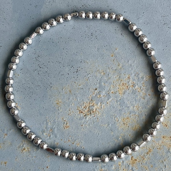 Bracelet en hématite argentée-12