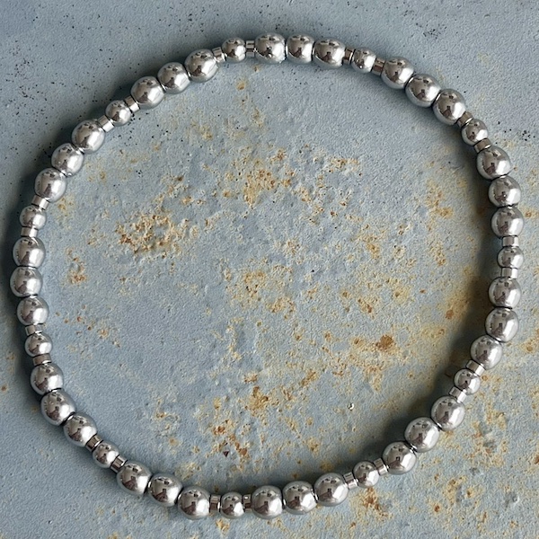 Bracelet en hématite argentée-3