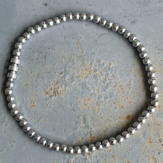 Bracelet en hématite argentée-5