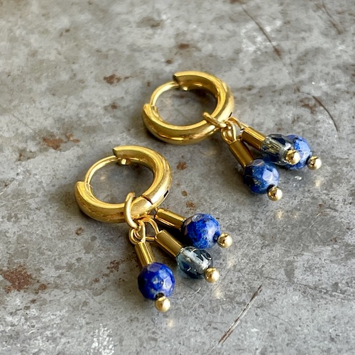 Boucles d'oreilles OWI 889 en lapis lazuli