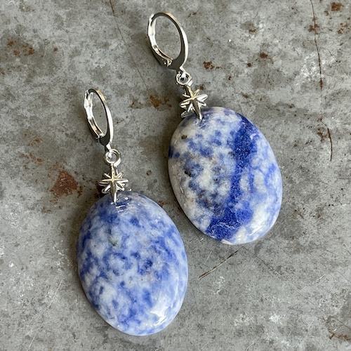 Boucles d'oreilles OWI 892 en jaspe blue spot-1