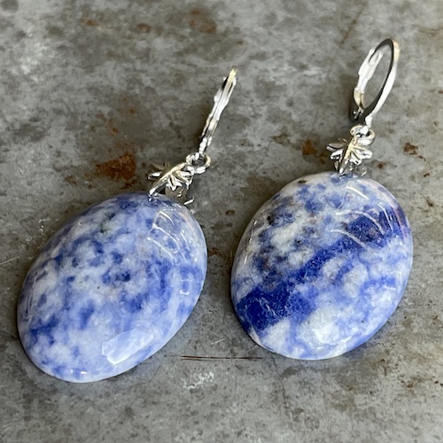 Boucles d'oreilles OWI 892 en jaspe blue spot-2