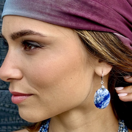 Boucles d'oreilles OWI 892 en jaspe blue spot-3