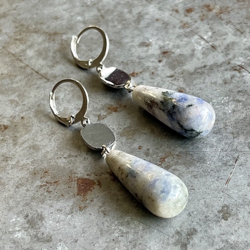 Boucles d'oreilles OWI 896 en jaspe blue spot-1