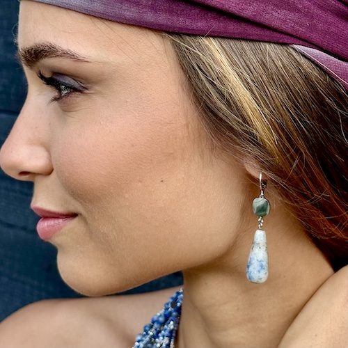 Boucles d'oreilles OWI 896 en jaspe blue spot-3