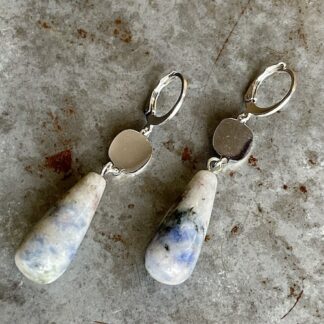 Boucles d'oreilles OWI 896 en jaspe blue spot