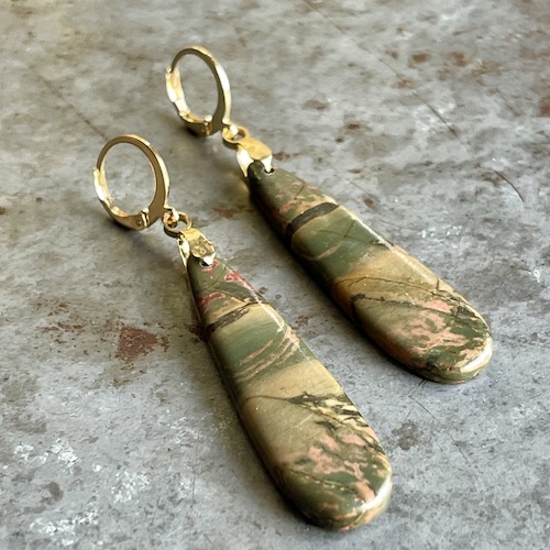 Boucles d’oreilles OWI 915 en jaspe picasso-1