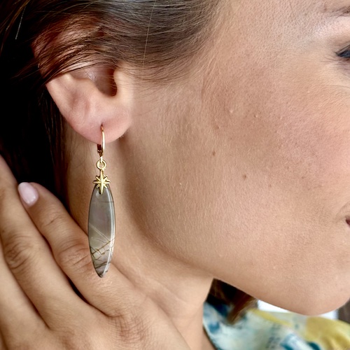 Boucles d’oreilles OWI 916 en jaspe picasso mauve-4