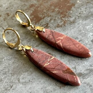 Boucles d'oreilles OWI 929 en jaspe picasso-1