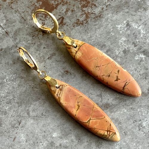 Boucles d'oreilles OWI 932 en jaspe-1