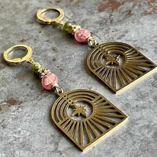 Boucles d'oreilles OWI 940 en tourmaline-1