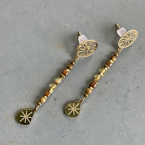 Boucles d'oreilles OWI 951 en jaspe rhyolite