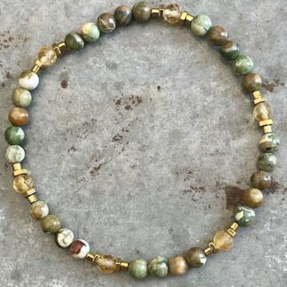 Bracelet Dakota en jaspe rhyolite -12