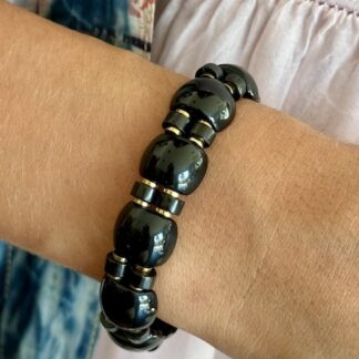 Bracelet Ispahu en agate noire-6