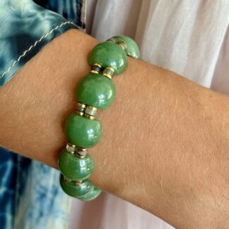 Bracelet Ispahu en agate verte-6