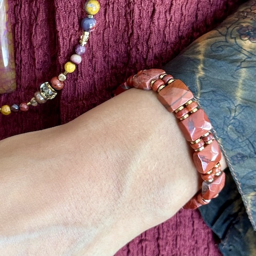 Bracelet Ispahu en jaspe rouge-6
