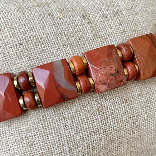 Bracelet Ispahu en jaspe rouge