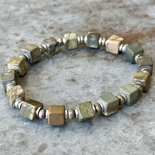 Bracelet OBLETU en jaspe picasso