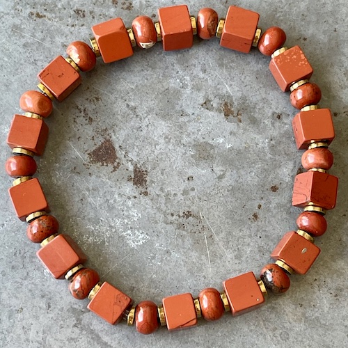 Bracelet OBLETU en jaspe rouge-01