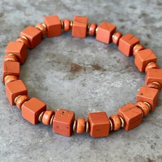 Bracelet OBLETU en jaspe rouge-1