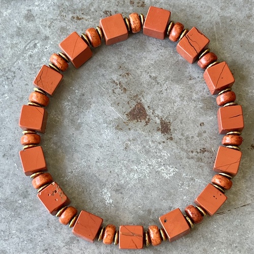 Bracelet OBLETU en jaspe rouge-11