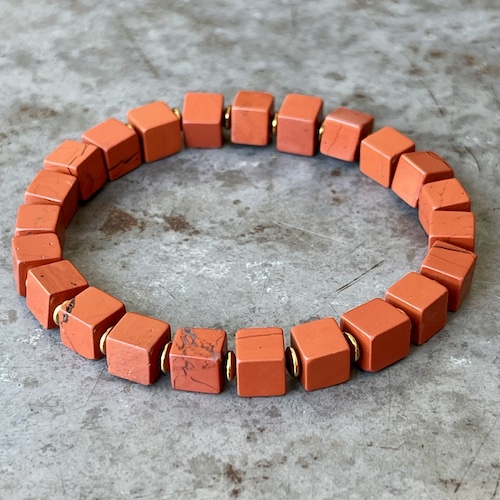 Bracelet OBLETU en jaspe rouge-2