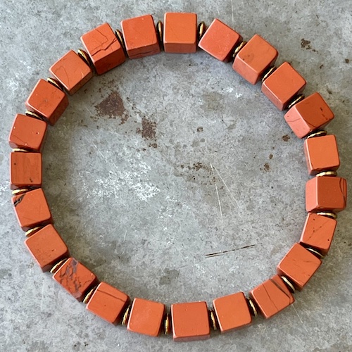 Bracelet OBLETU en jaspe rouge-22