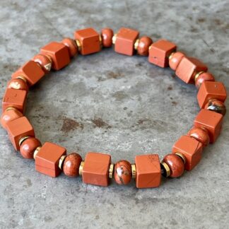 Bracelet OBLETU en jaspe rouge