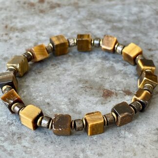 Bracelet OBLETU en oeil de tigre