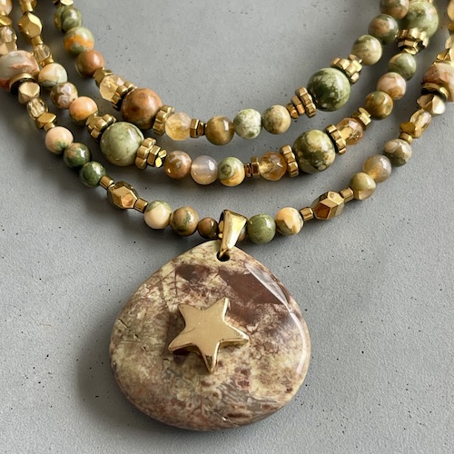 Collier COKATA 70 cm en jaspe rhyolite-1