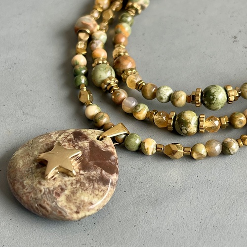 Collier COKATA 70 cm en jaspe rhyolite-2