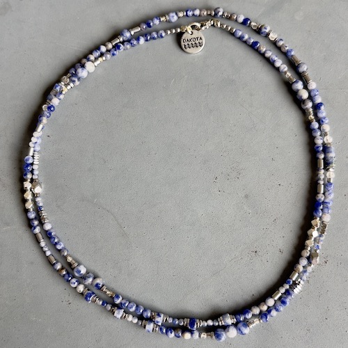 Collier MAZASKA 80 cm en jaspe blue spot-1