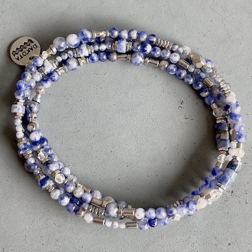 Collier MAZASKA 80 cm en jaspe blue spot-3