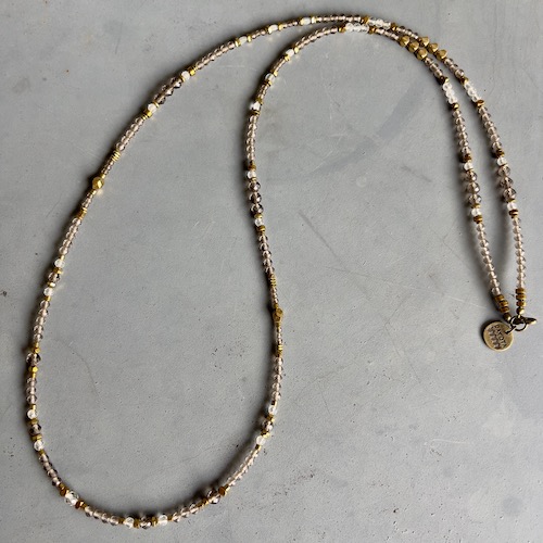 Collier MAZASKA 80 cm en obsidienne glace-2