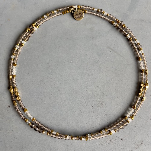 Collier MAZASKA 80 cm en obsidienne glace-3