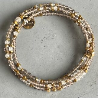 Collier MAZASKA 80 cm en obsidienne glace