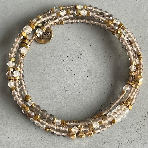 Collier MAZASKA 80 cm en obsidienne glace